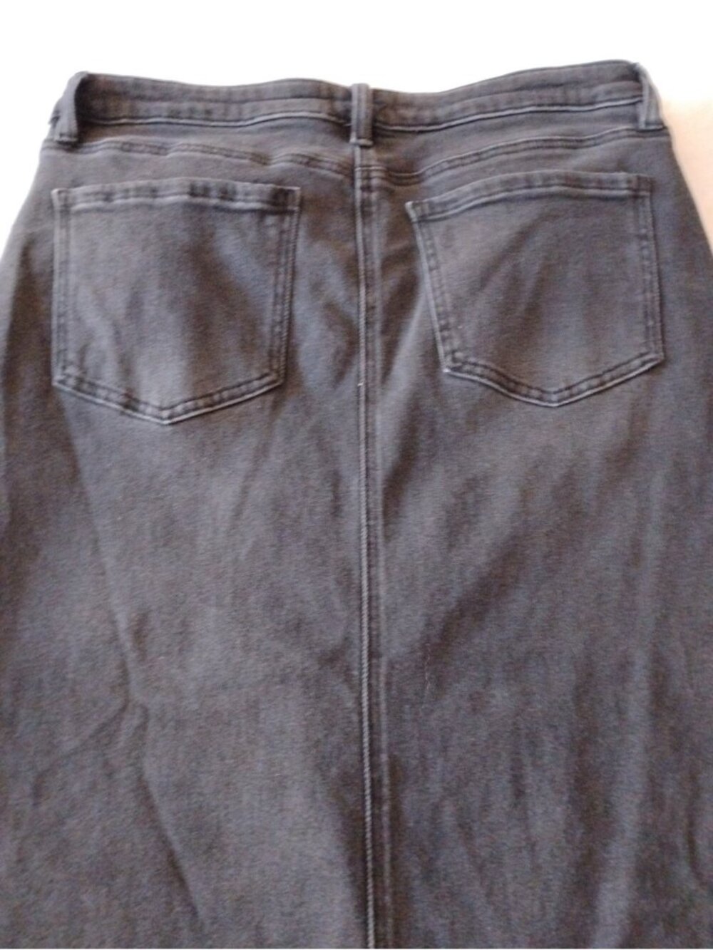 Fashion Nova Denim Cut Out Maxi Skirt Edgy Clubwear Goth Size Medium Black - Picture 6 of 9